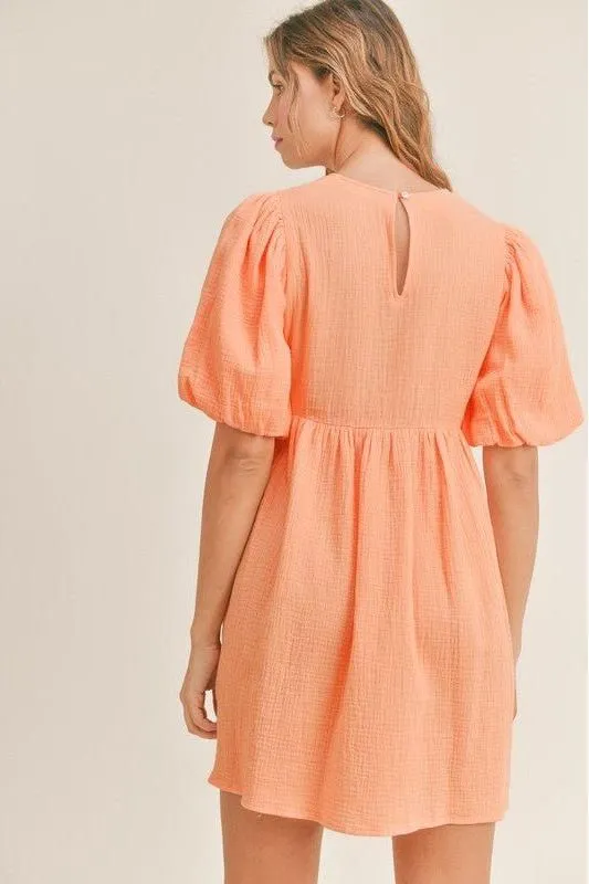 Renee Puff Sleeve Babydoll Dress