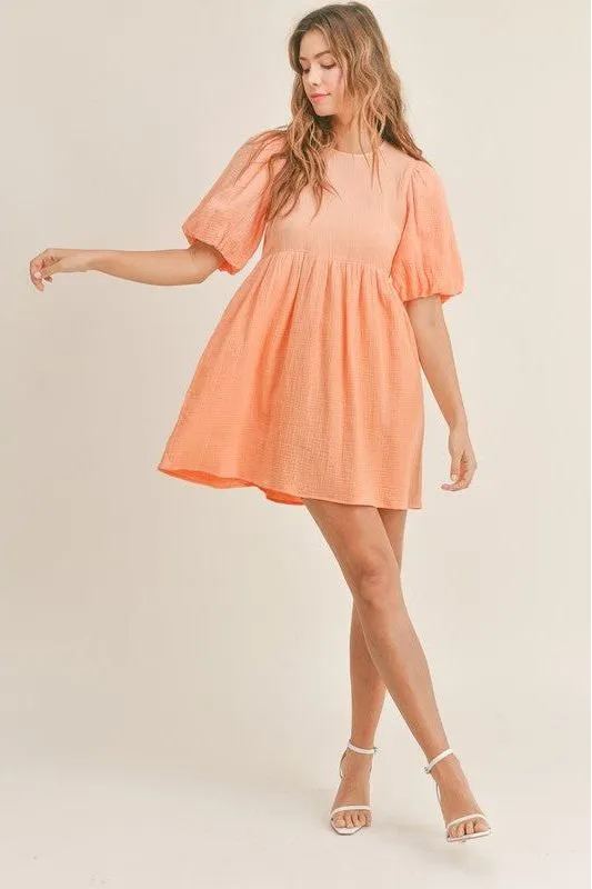 Renee Puff Sleeve Babydoll Dress