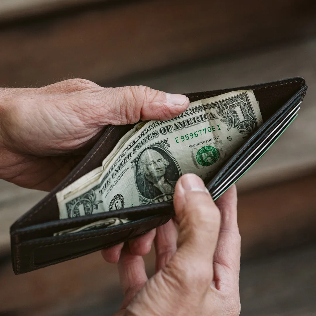 Roosevelt Leather Billfold Wallet | Dark Oak