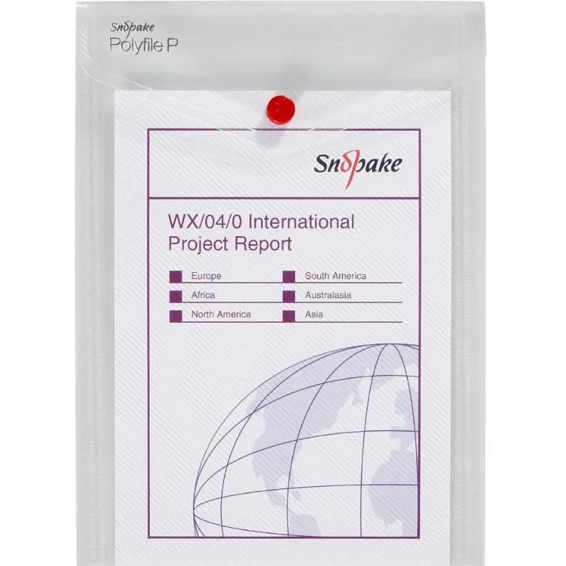 Snopake - Polyfile P File Wallet - Portrait - A5 - Clear - Pack of 5