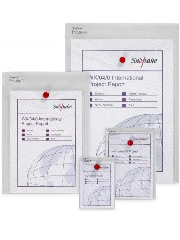 Snopake - Polyfile P File Wallet - Portrait - A5 - Clear - Pack of 5