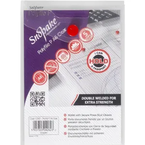 Snopake - Polyfile P File Wallet - Portrait - A6 - Clear - Pack of 5