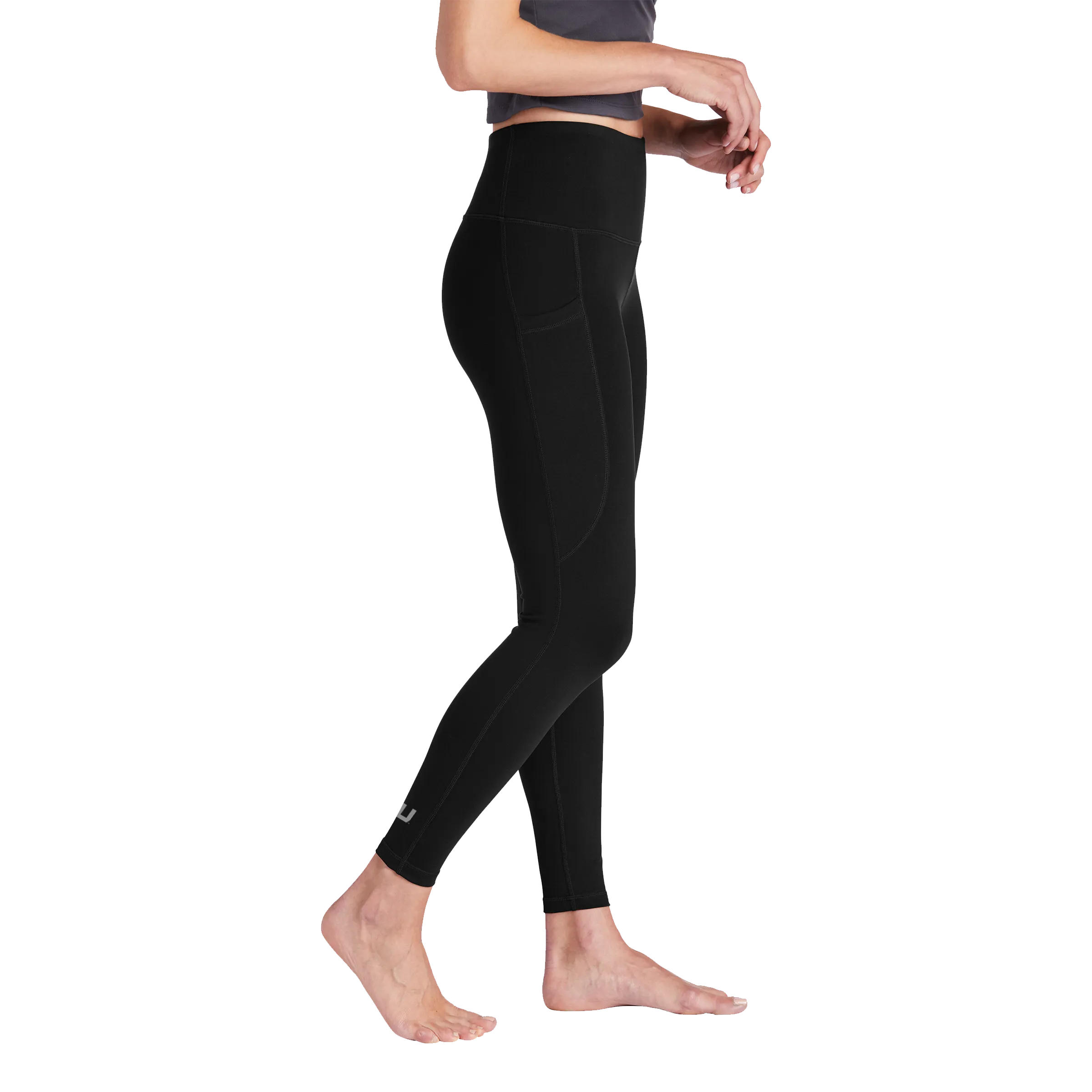 Sport-Tek Ladies High Rise 7/8 Legging- Mono Reflective