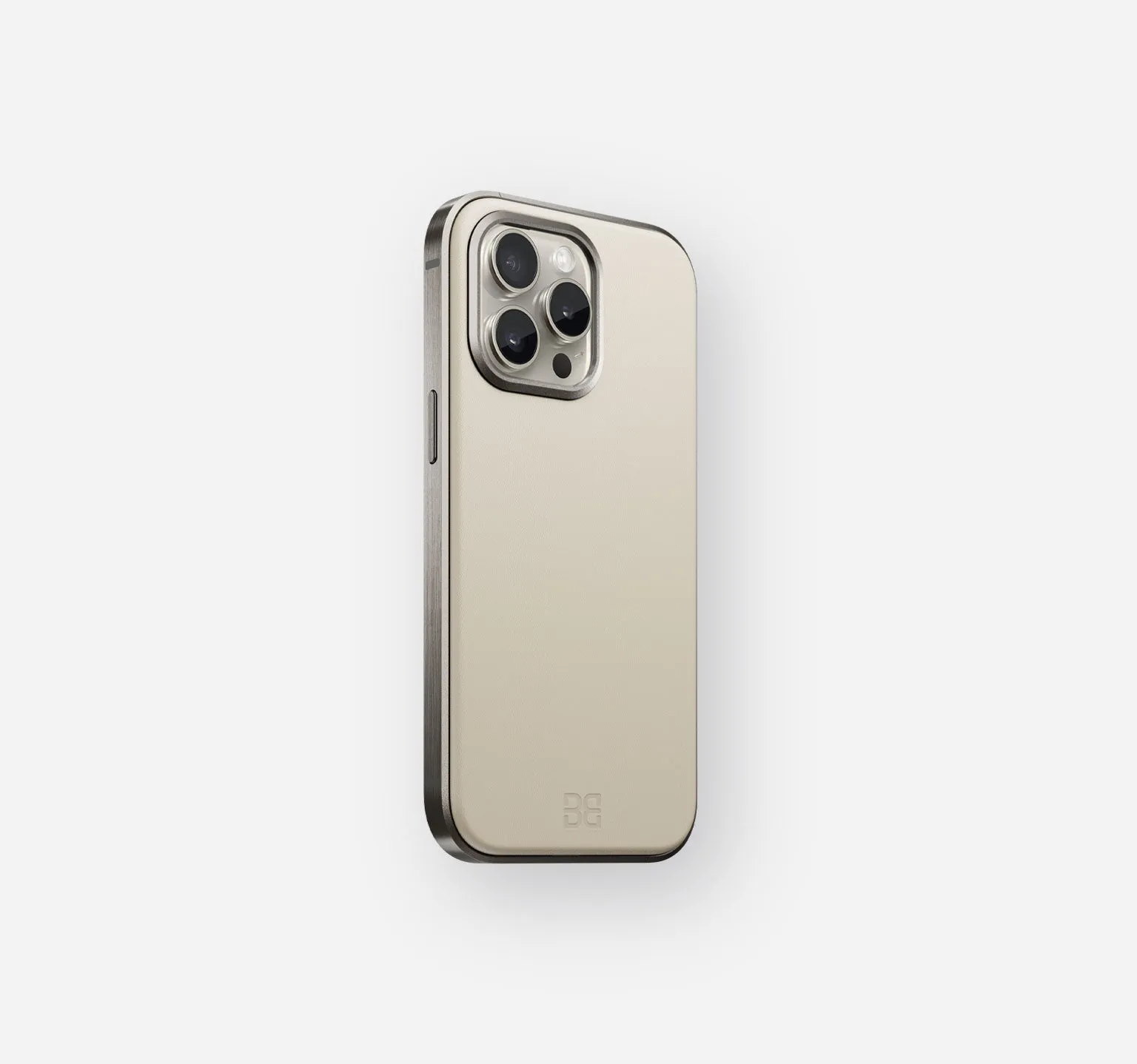 Titanium Leather Case | iPhone 15 Pro Max | Off White