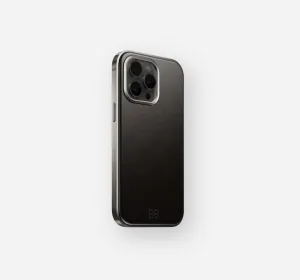 Titanium Leather Case | iPhone 15 Pro Max | Slate Black