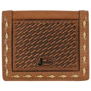 Trenditions Justin Men's Card Basketweave Tool Wallet