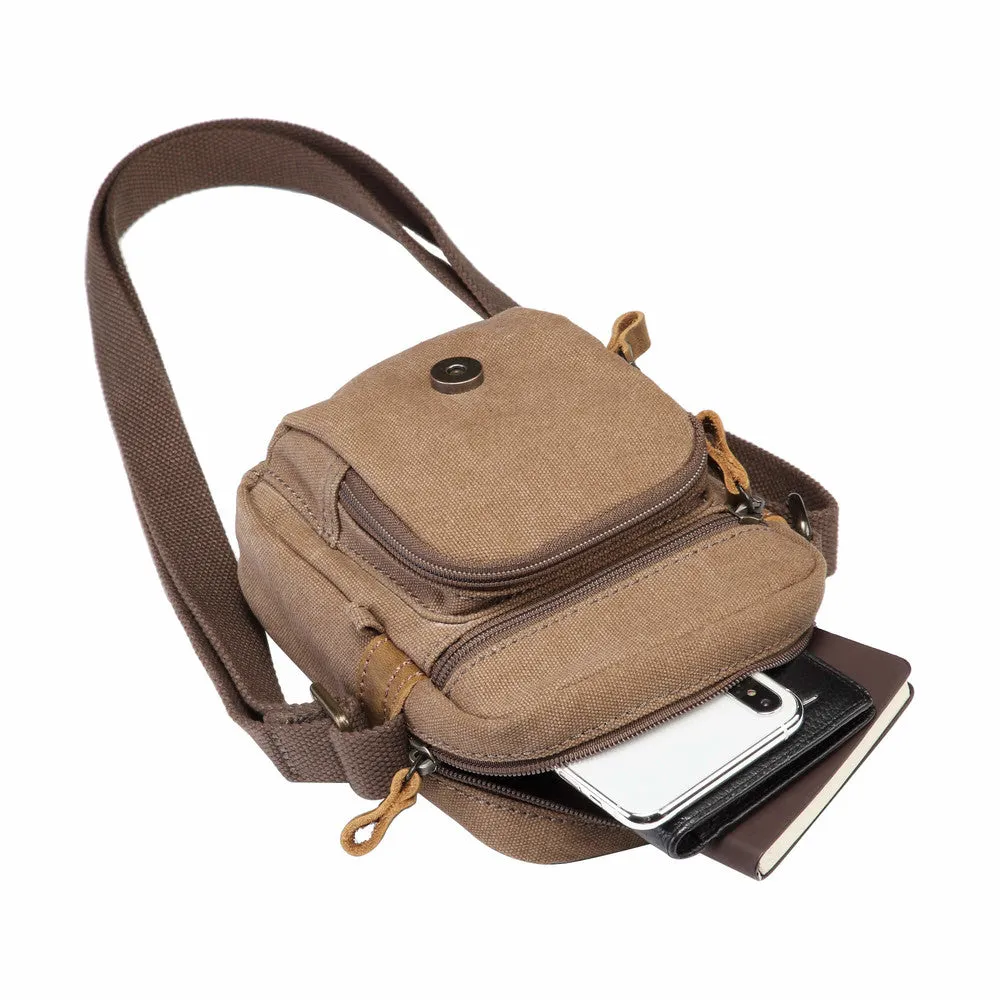 Troop London Classic Small Cross Body Bag - Brown