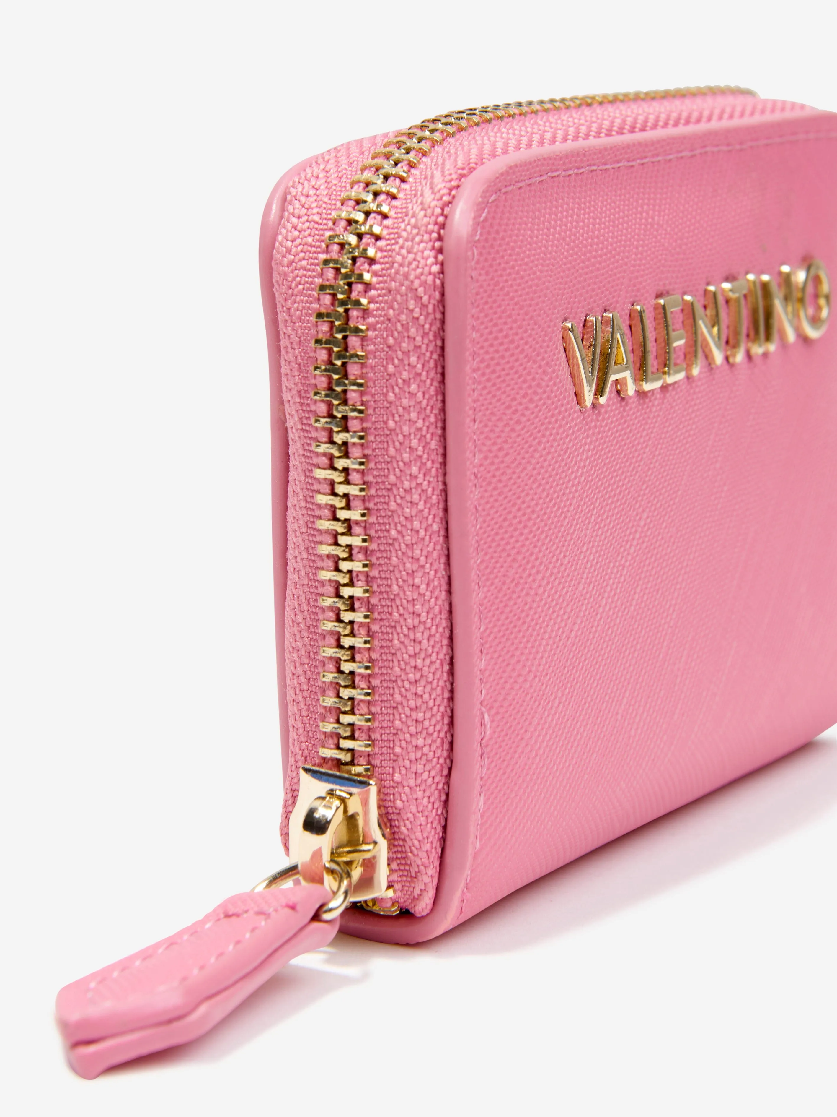 Valentino Girls Divina Zip Around Wallet in Pink