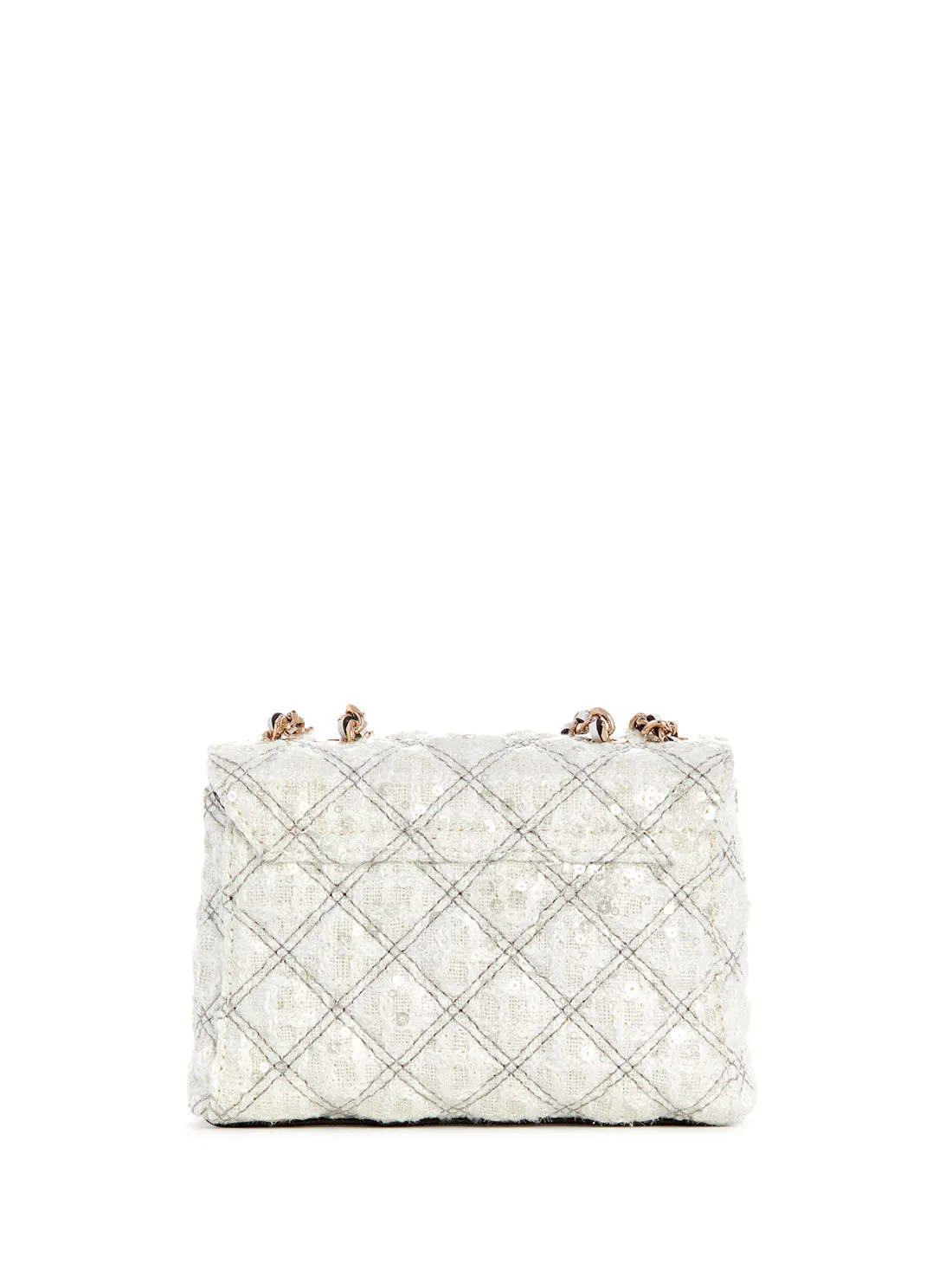 White Tweed Giully Mini Crossbody Bag